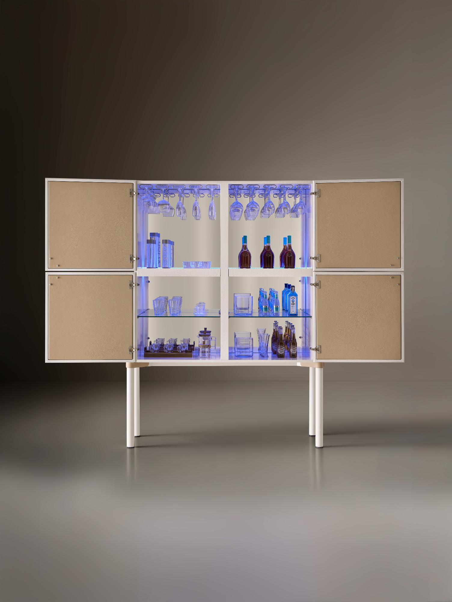 Bar contemporain blanc Alexandra
