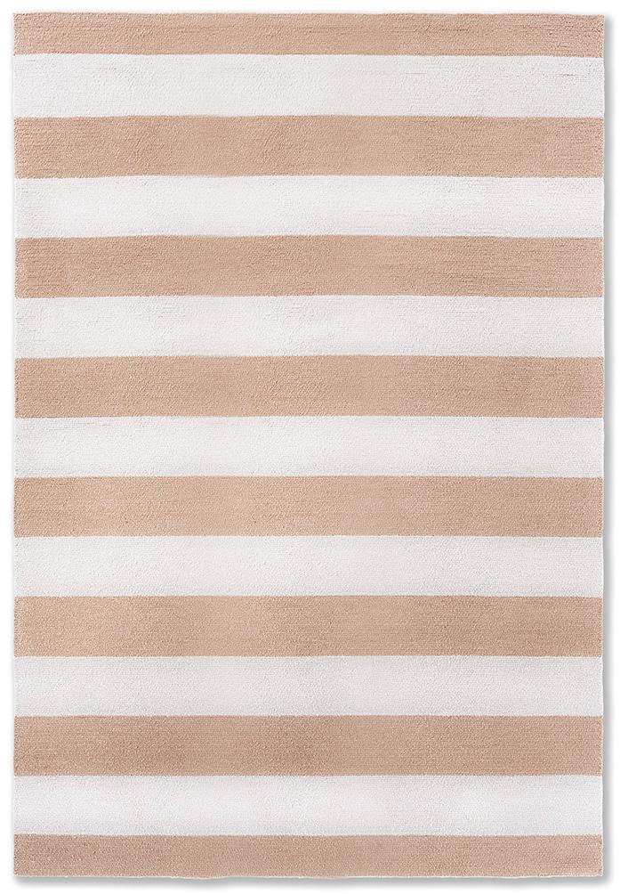 Tapis d'Extérieur Rayé Ocre Pâle