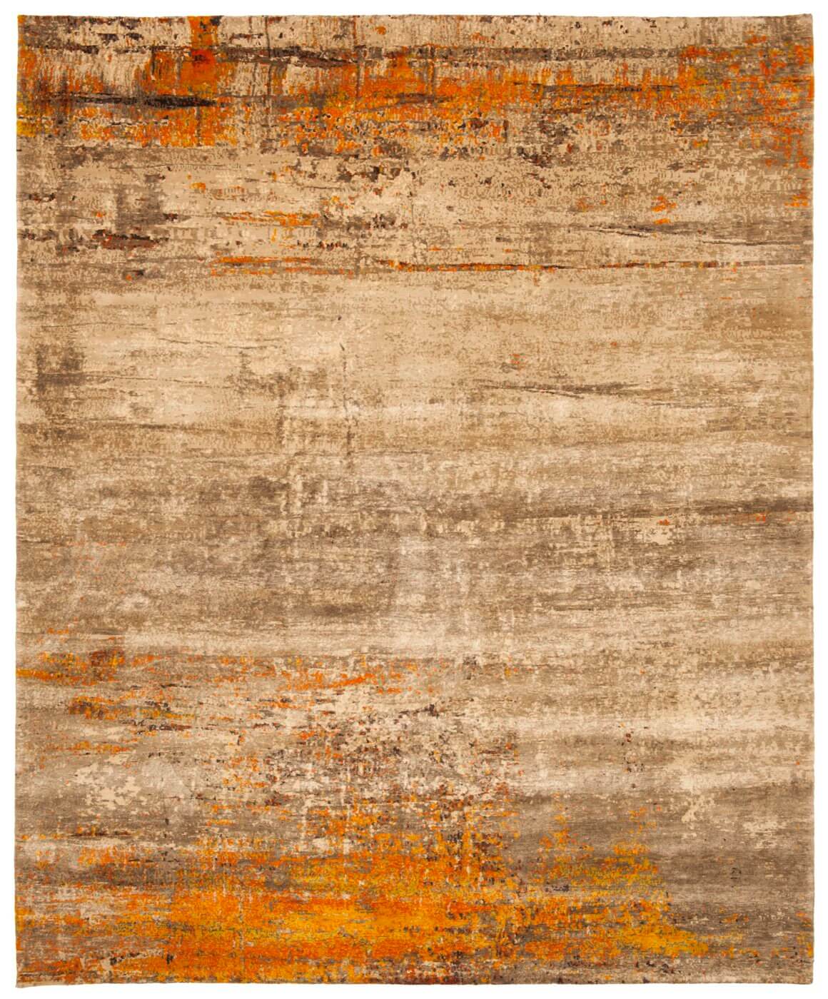 Tapis Artwork 19 Orange/Gris