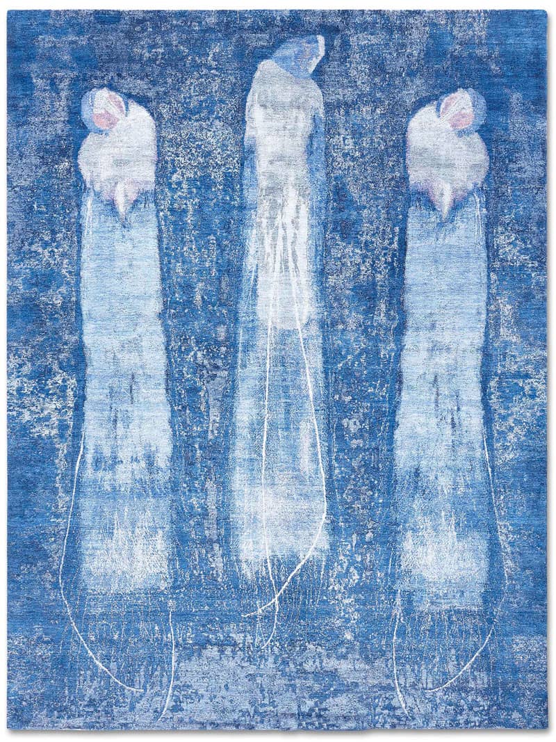 Tapis tissé main Trois Oiseaux | Taille: 183 x 274 cm