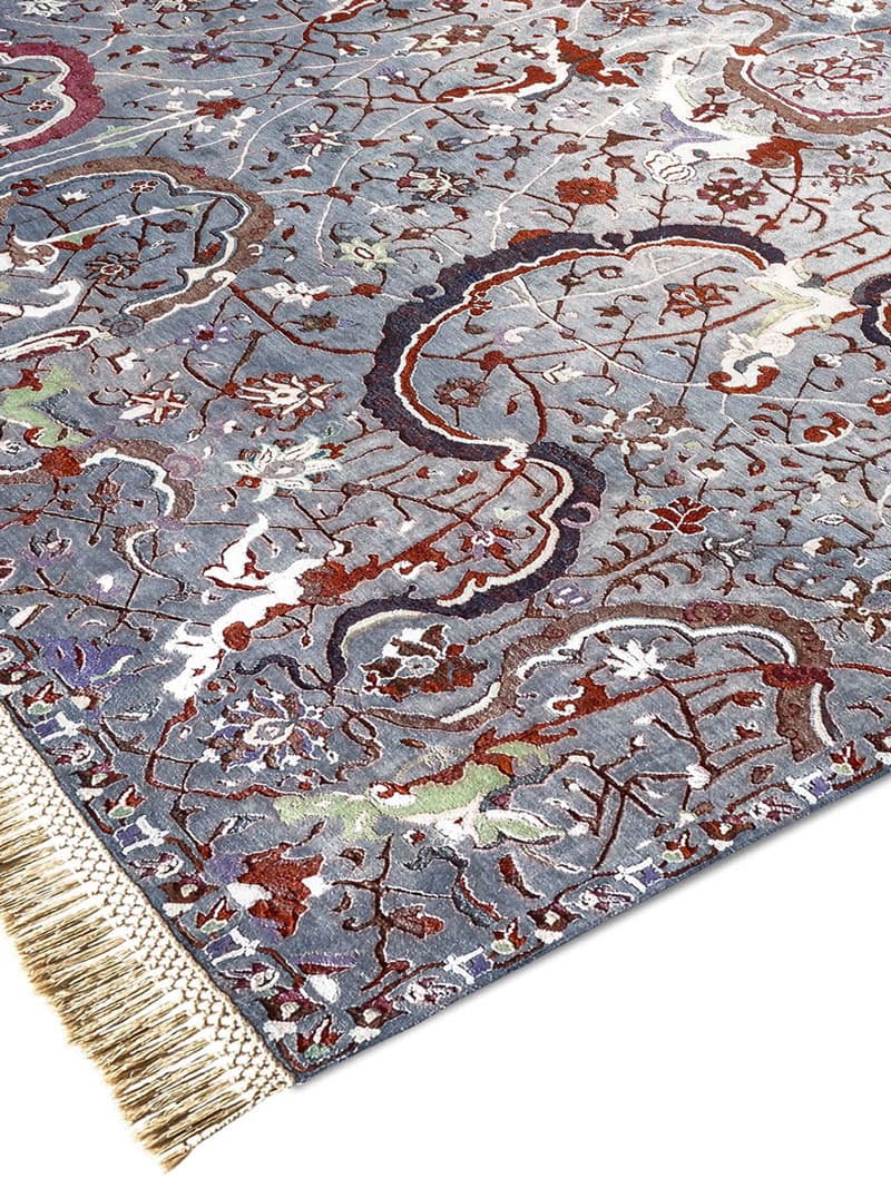 Tapis de luxe Tabriz Charbon