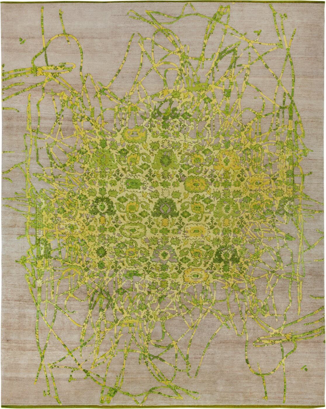 Tapis Bidjar Muted 2 Vert | Taille: 250 x 300 cm