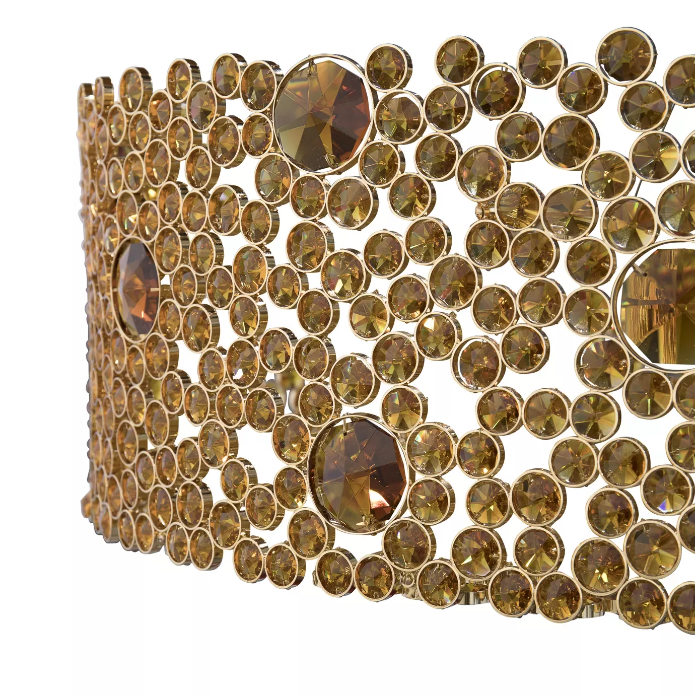 Lustre ovale en verre bronze Éternelle