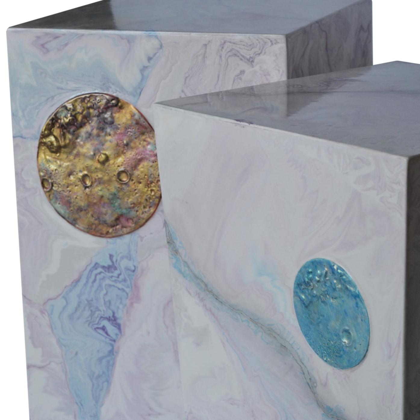 Table d'appoint Bleue et Rose