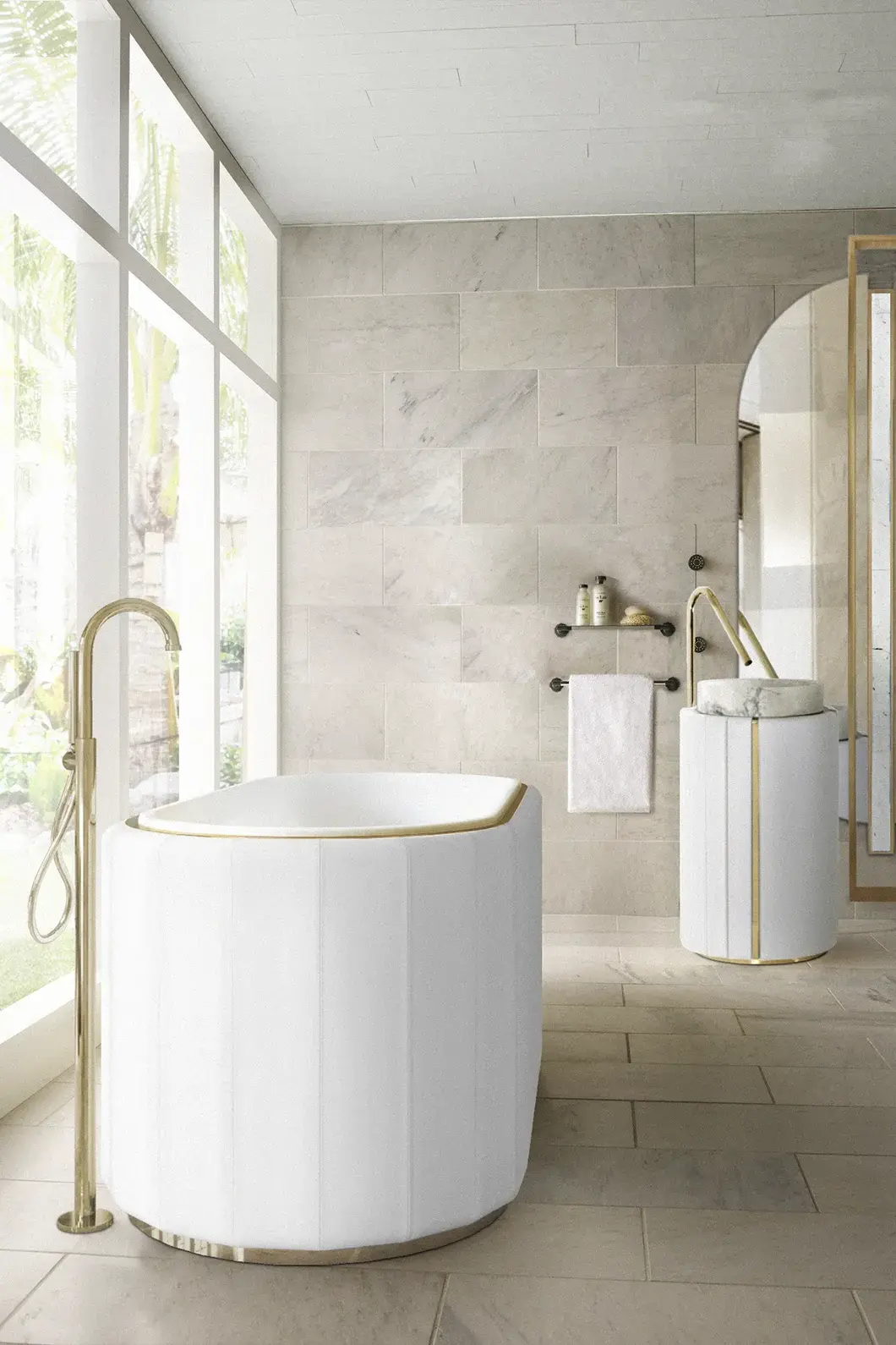 Lavabo Sur Colonne Imperial White