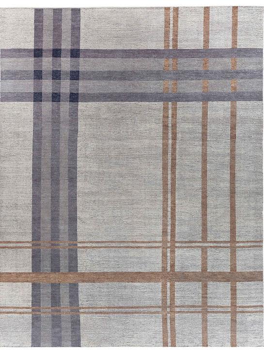 Tapis Turc à Carreaux Noué à la Main