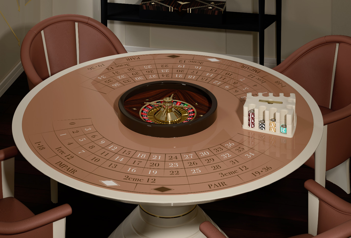 Table de Roulette Ronde Convivium