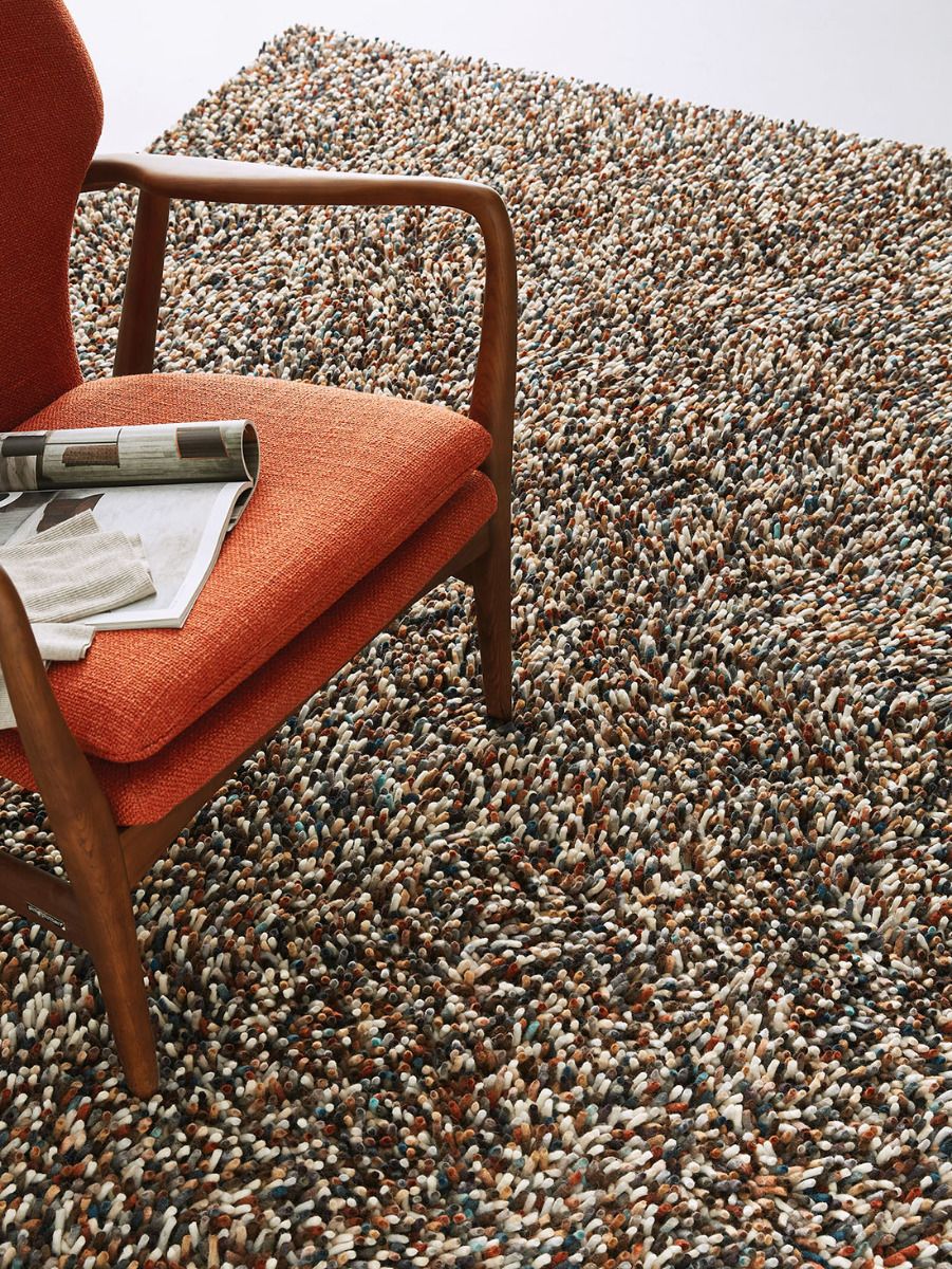 Tapis Dots Mélange Gris Foncé 170405 | Taille: 250 x 350 cm