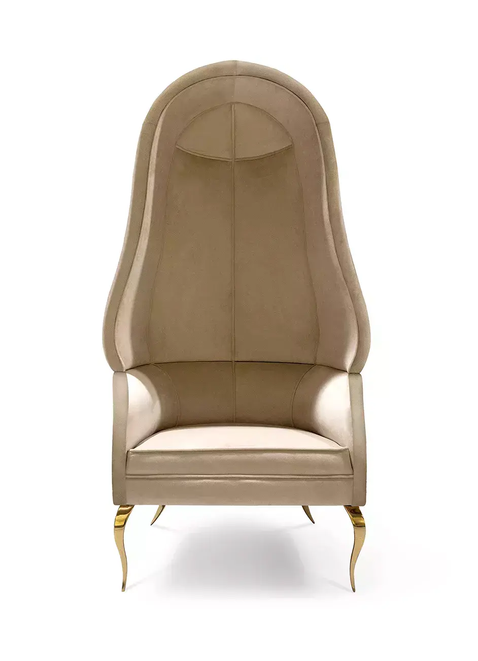 Chaise Drapesse Dossier Tissu