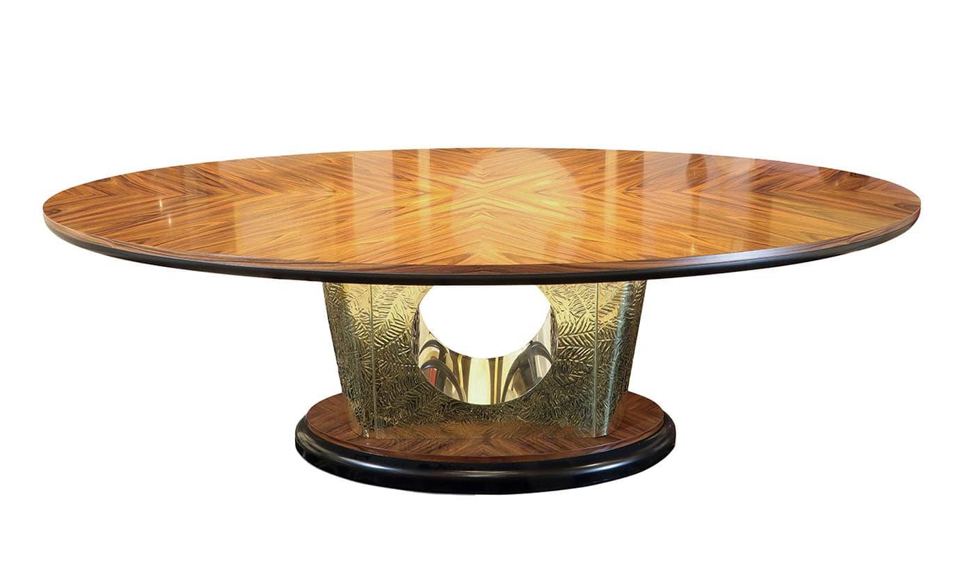 Table de salle à manger ovale en palissandre