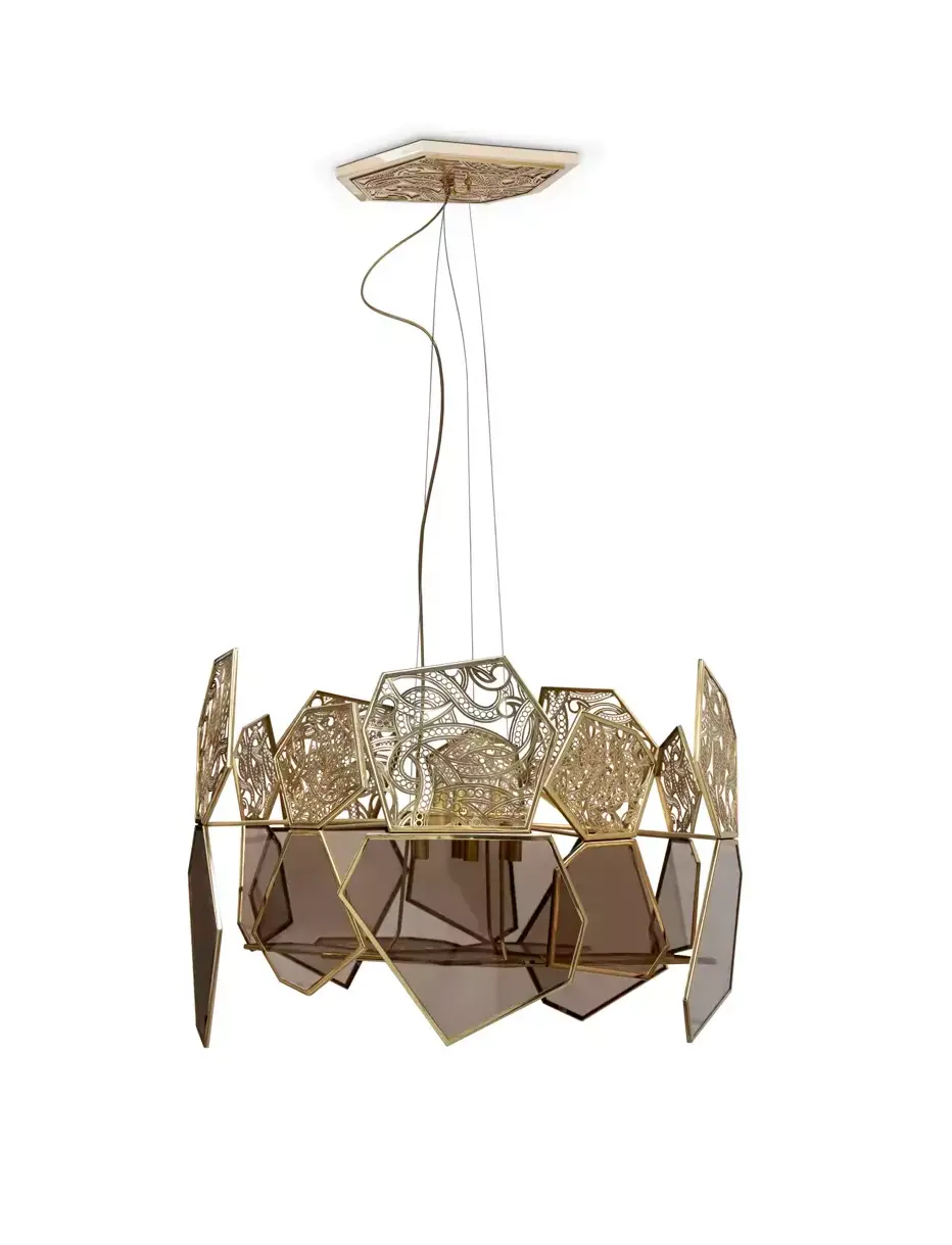 Lustre en verre bronze Hypnotique