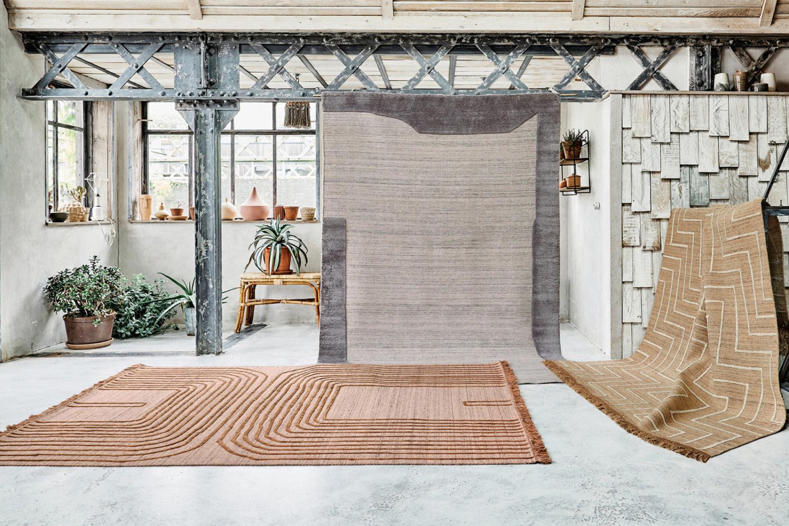 Tapis Flow 1 Misty Rose tissé à plat