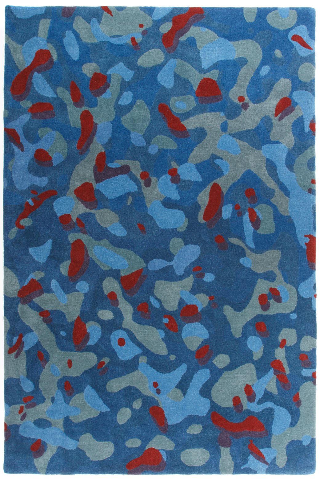 Tapis Camouflage Macro Bleu