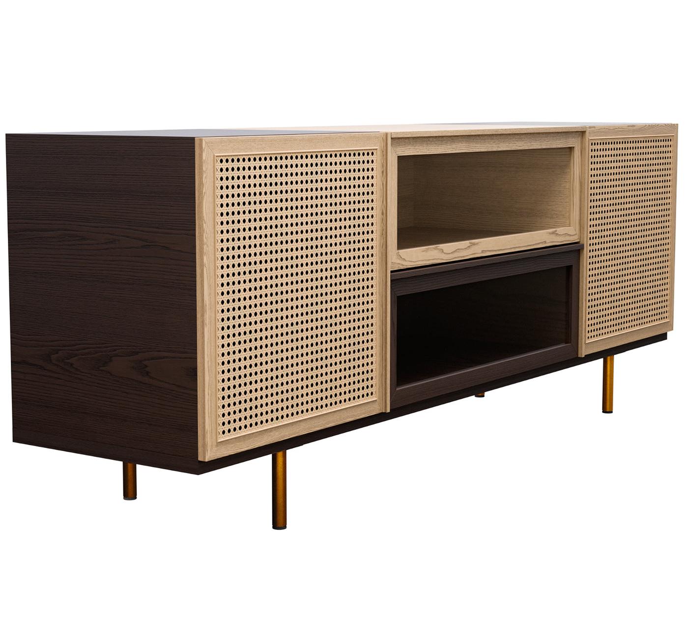 Buffet en bois de frêne