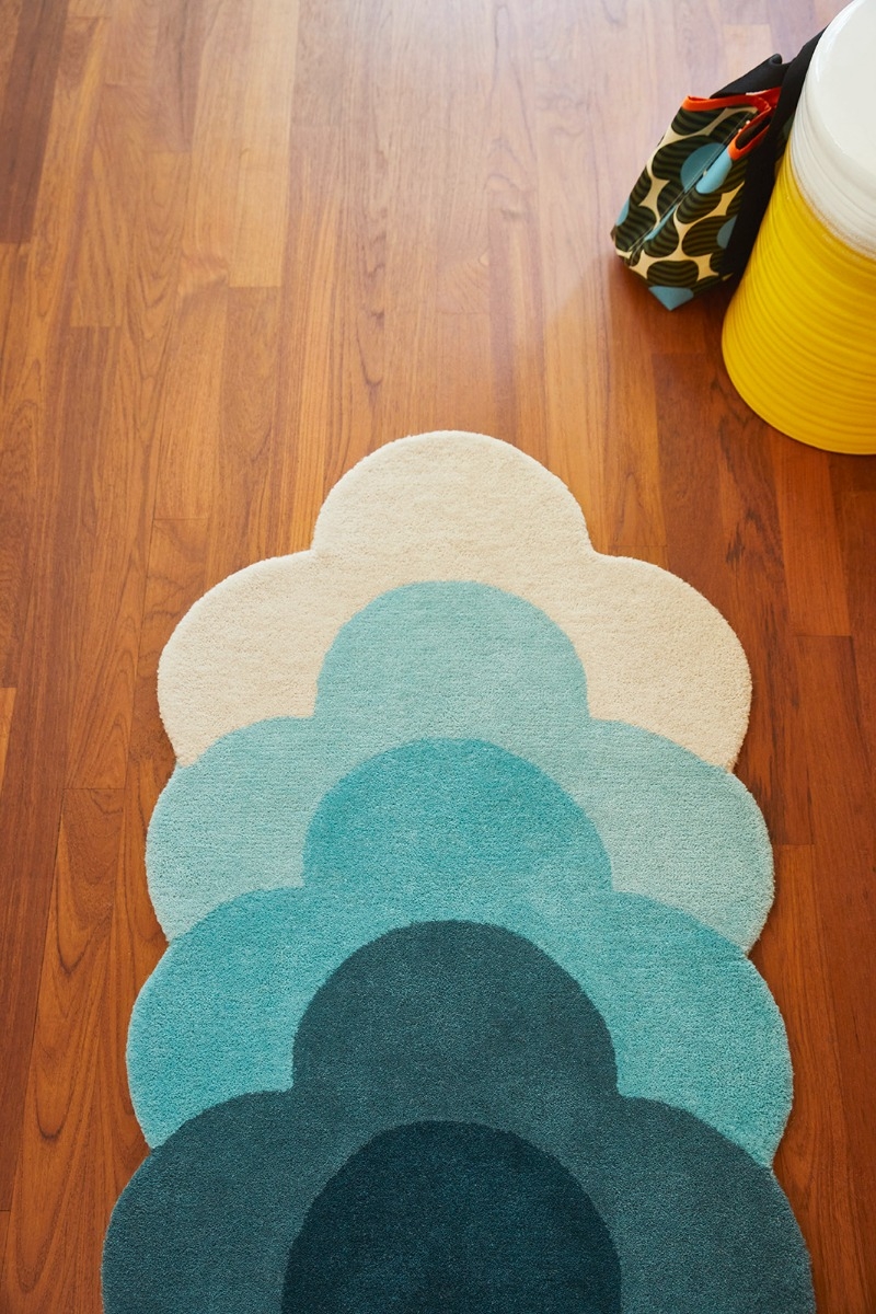 Tapis Optical Flower Sarcelle