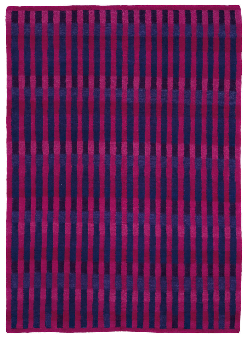 Tapis Gamba Rayures Verticales Rose Violet | Taille: 200 x 300 cm