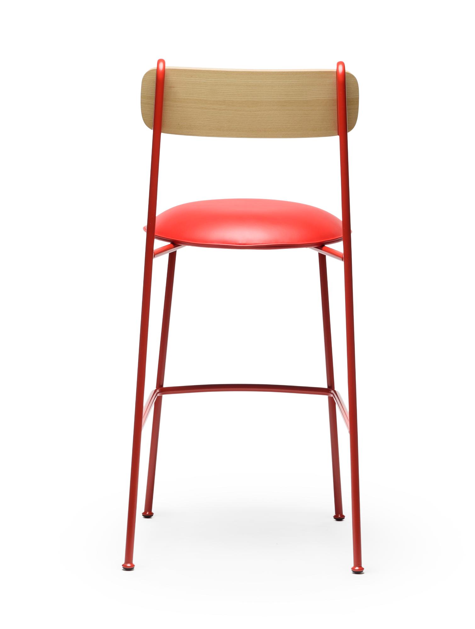Chaise de Bar Lena SG-75 Frêne Rouge