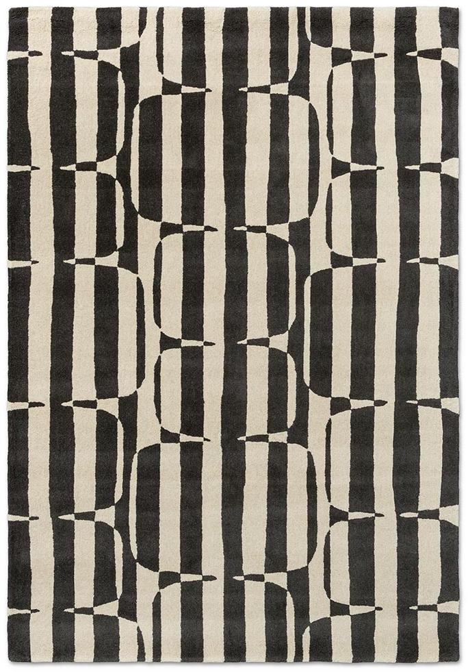 Tapis Bloc Rayé Charbon