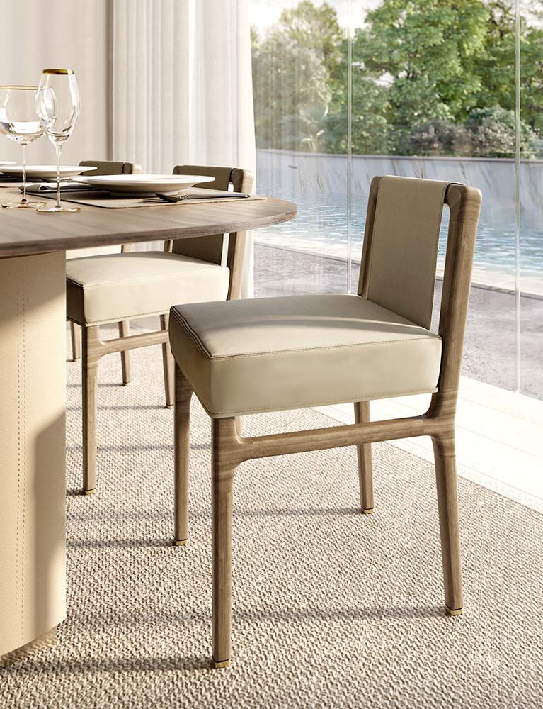 Chaise Amerigo | Configuration: Sans accoudoirs | Revêtement: Cuir