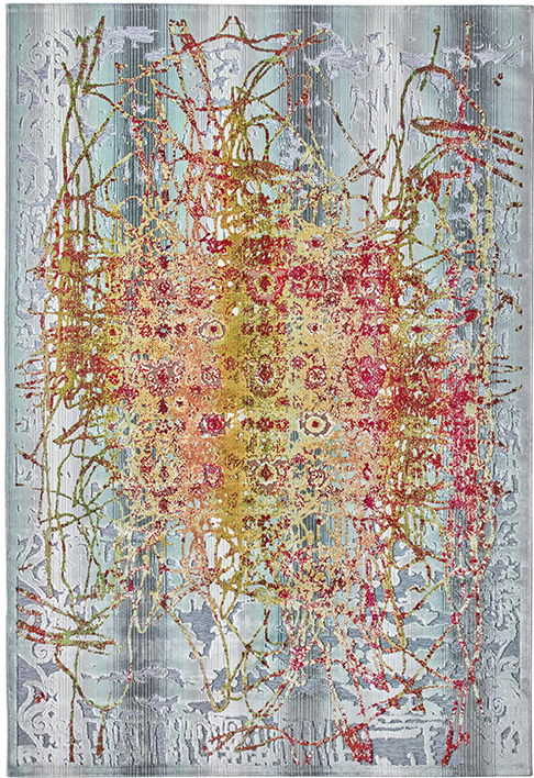 Tapis Abstrait Égypte Multicolore