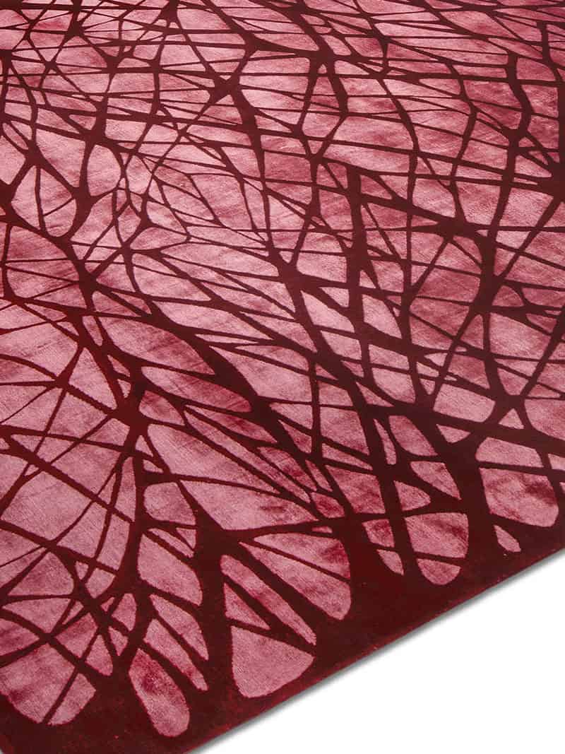 Tapis noué main de luxe Dresden Rouge