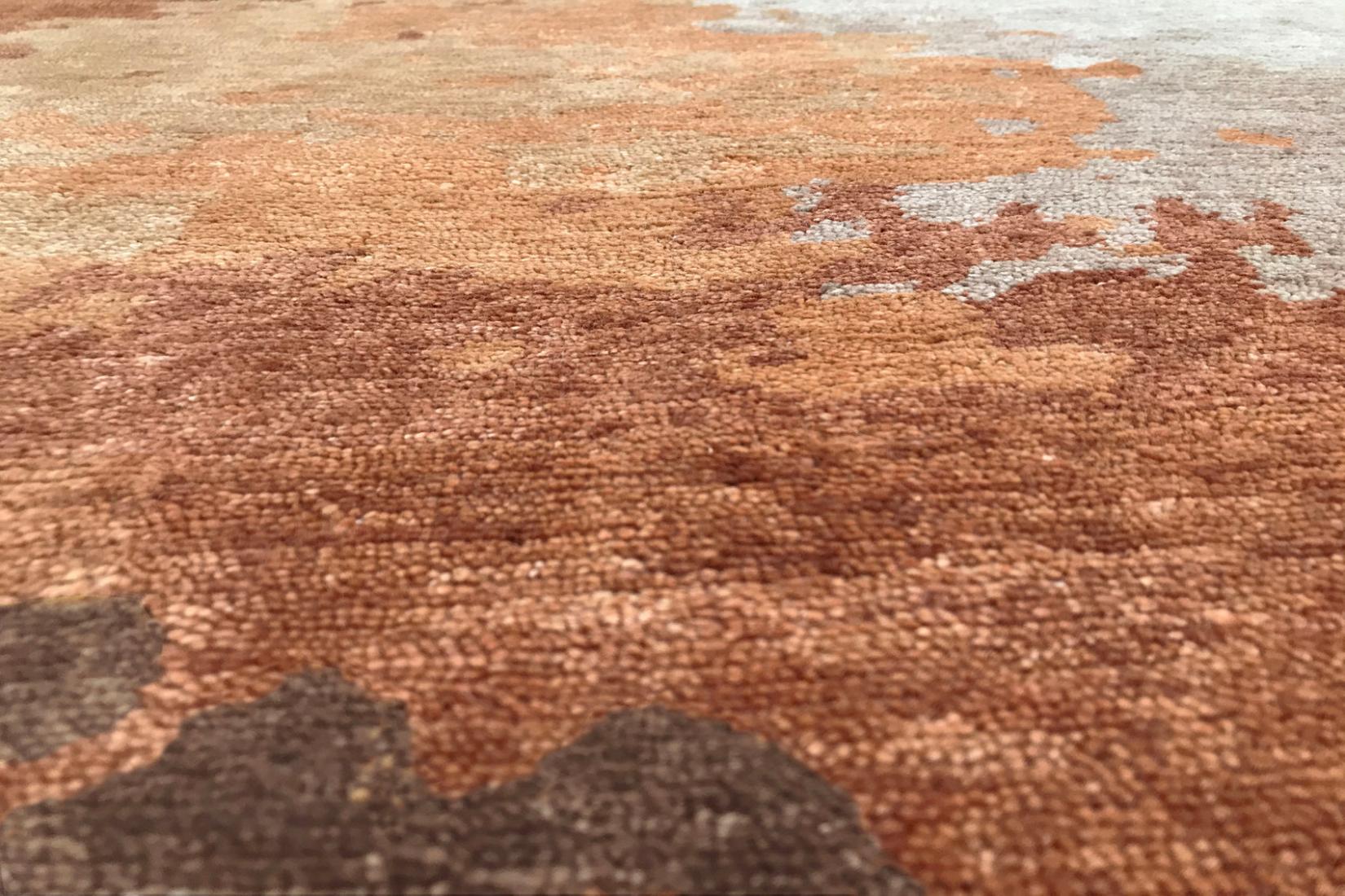 Tapis Granitée cuir fauve