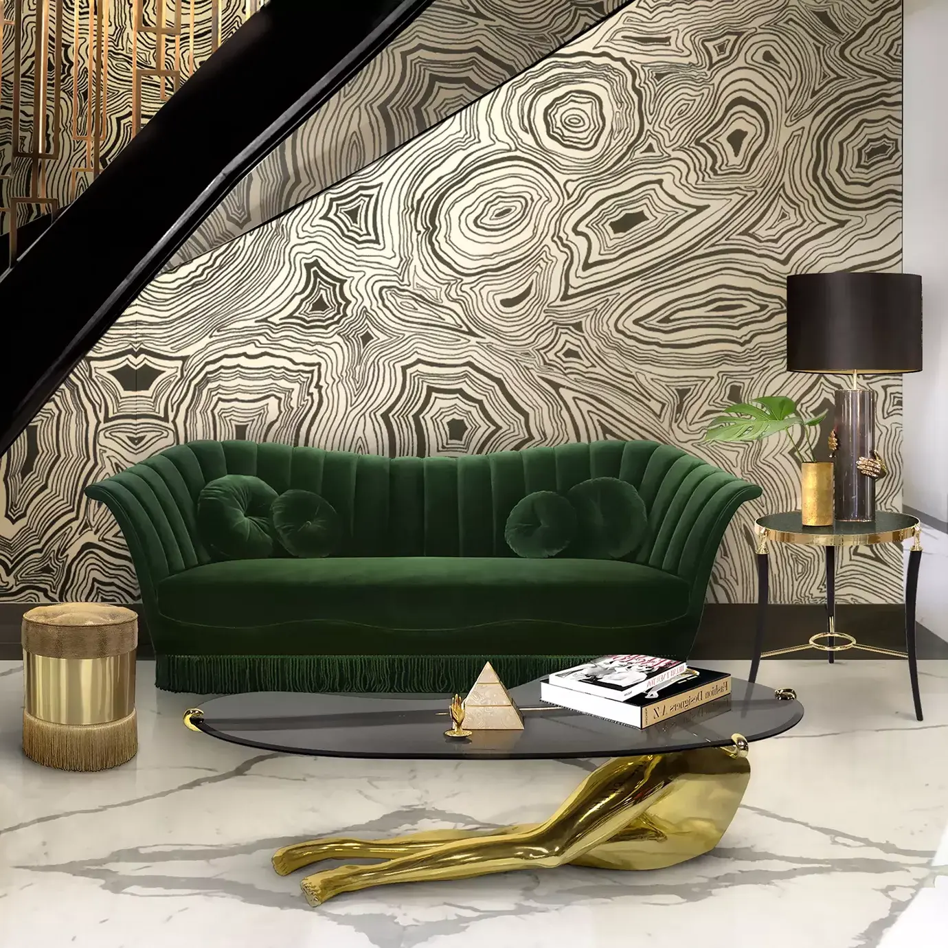 Table d’Appoint Gisele Plume de Paon