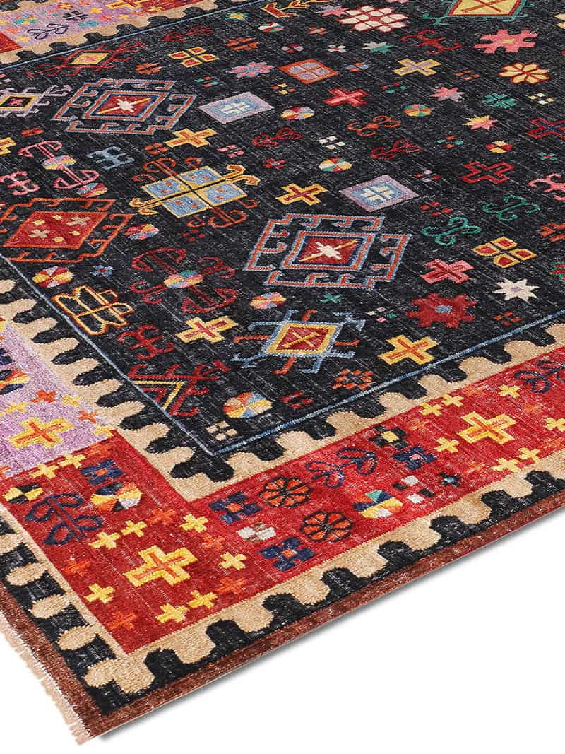 Tapis de luxe fait main Tissage Plat | Taille: 122 x 183 cm