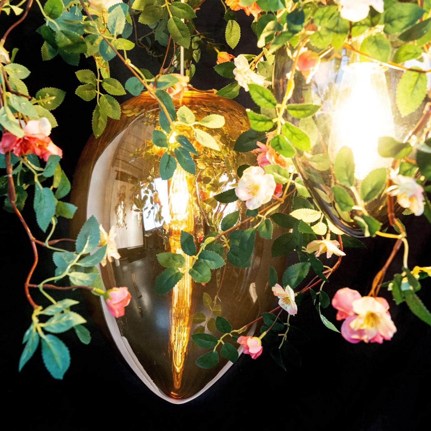 Lustre en cristal Rose