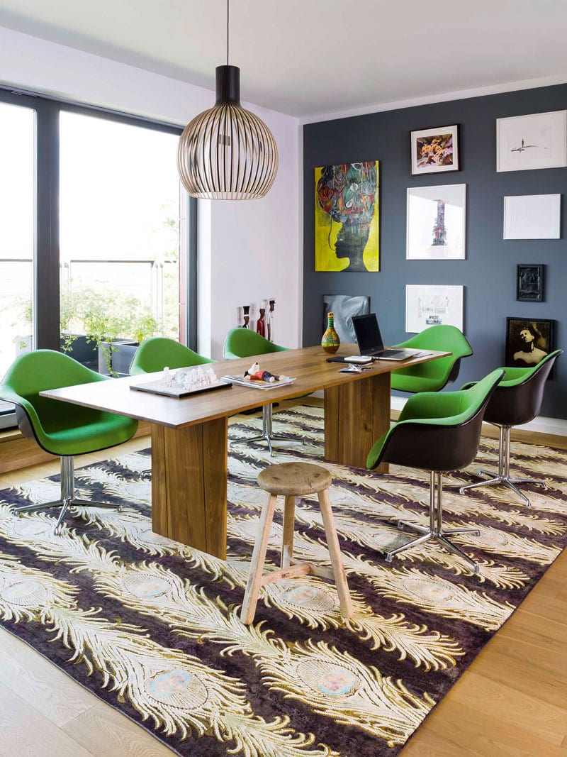 Tapis de luxe fait main Plumes Lane