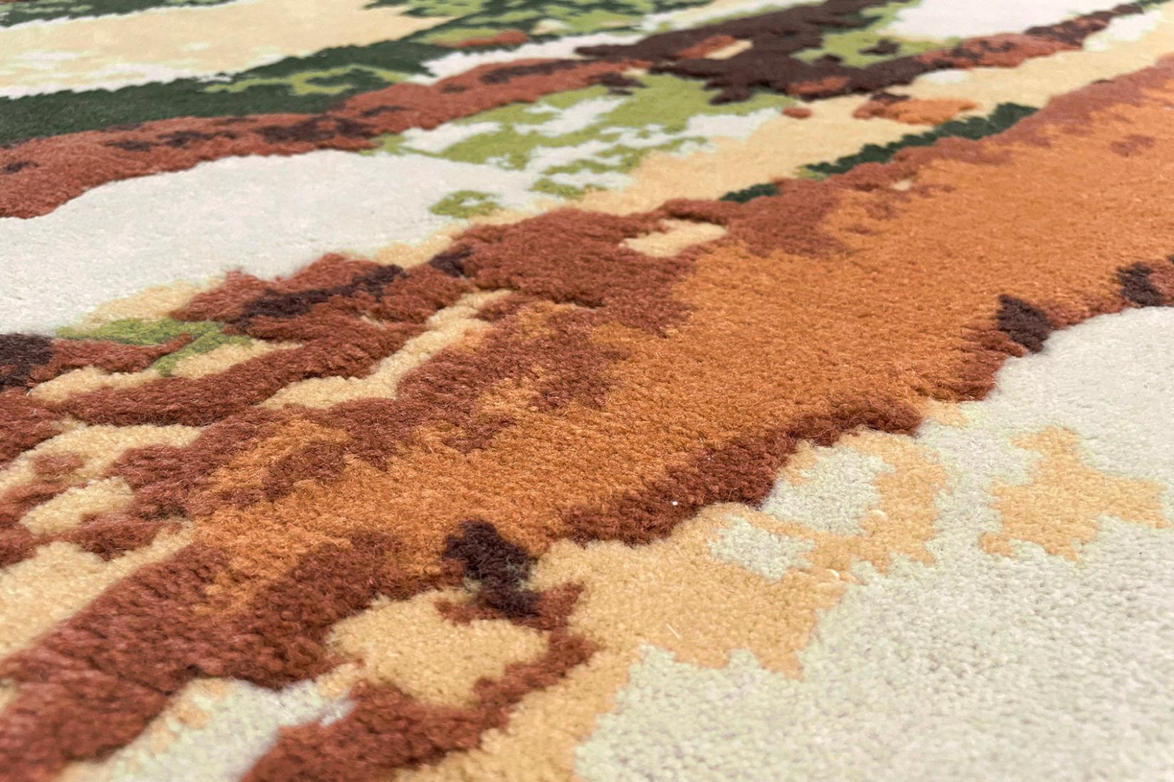Tapis Flux brique noué main | Taille: 200 x 300 cm