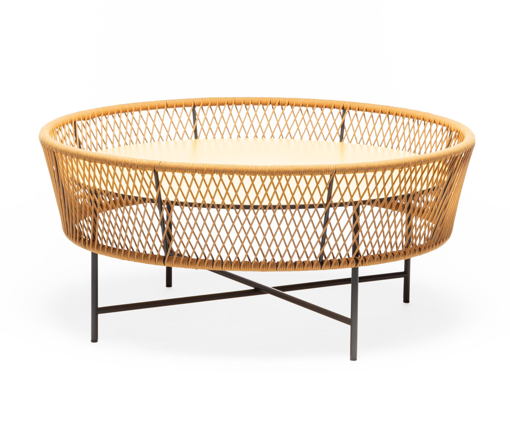 Table Basse de Jardin Ronde Jaune Tamburo LG