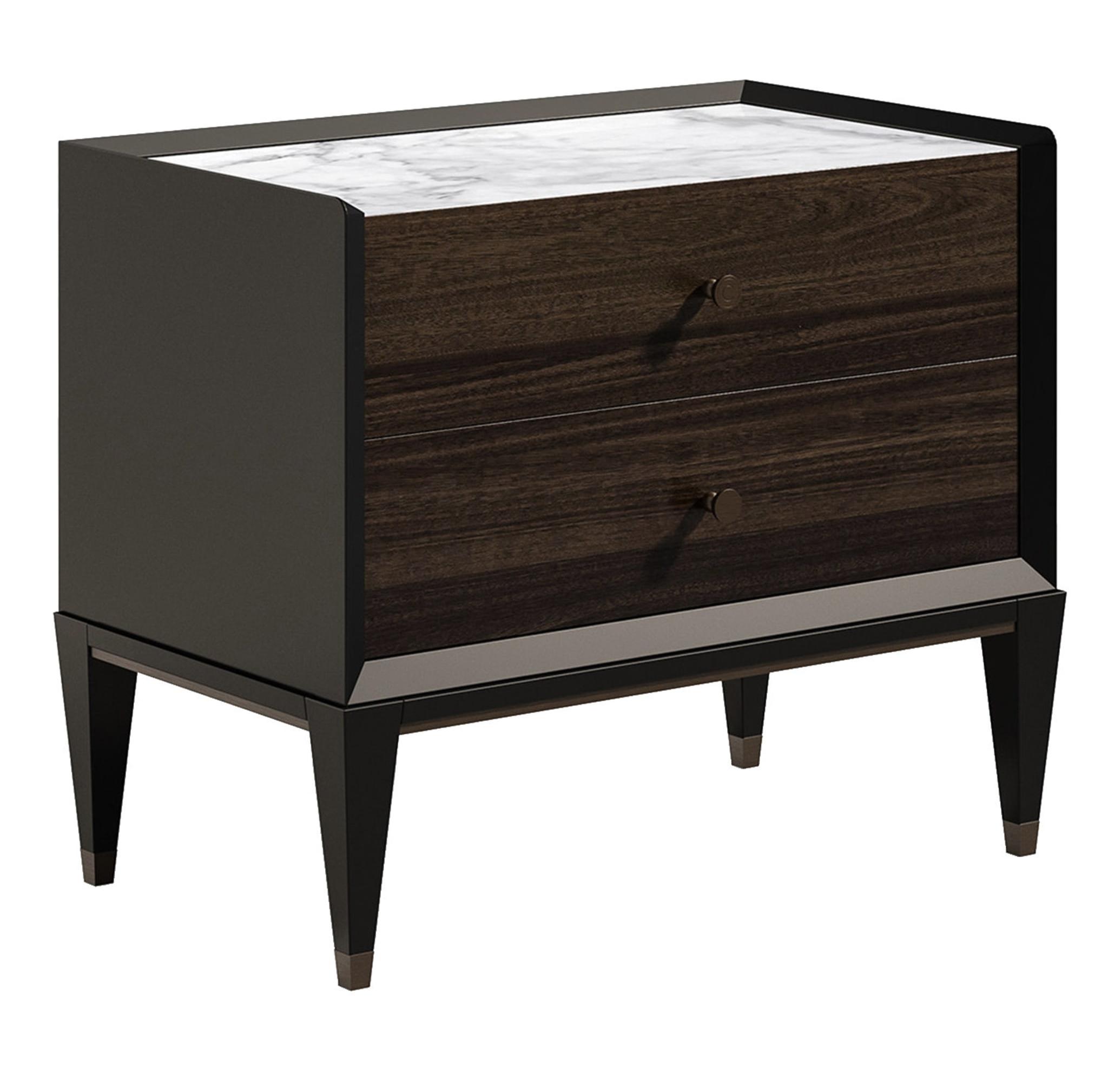 Table de Chevet en Marbre et Bois