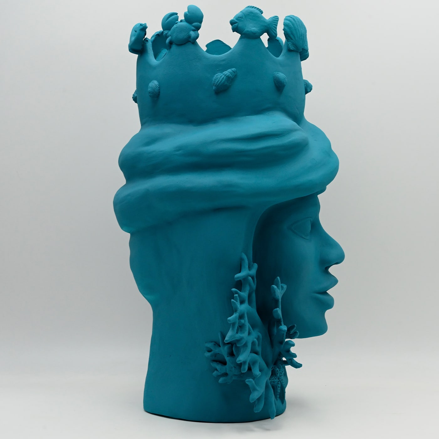 Sculpture Tête De Maure Sarcelle Artisanale