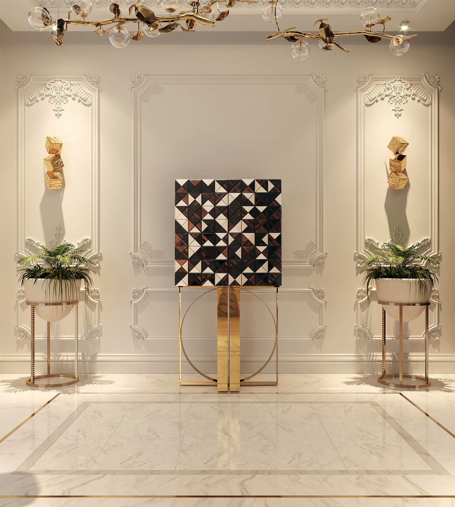 Armoire en Noyer Mosaic