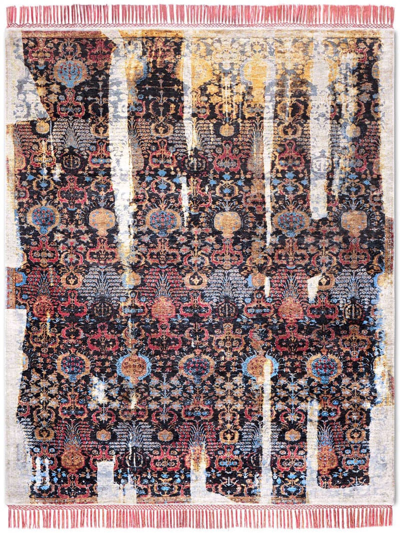 Tapis Bloc No. 04 Original sur Blanc | Taille: 250 x 300 cm