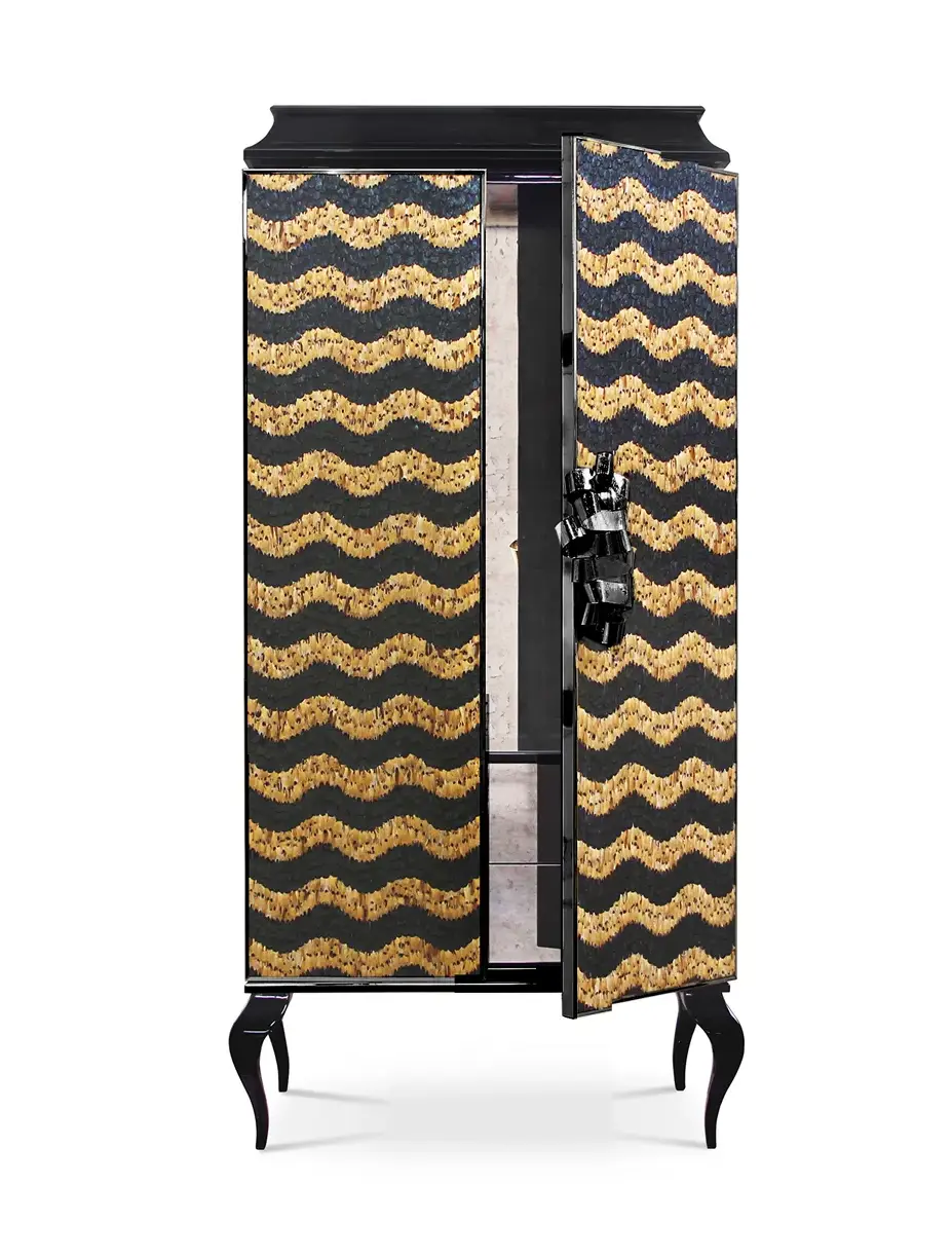 Armoire Divine Plumes de Paon & Faisan Caramel