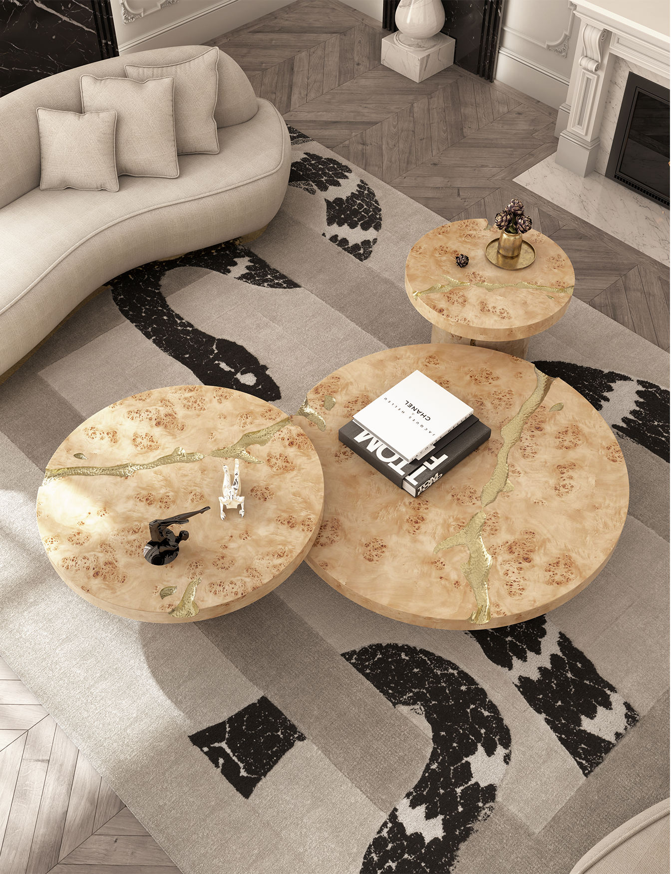 Tables Dominion Peuplier x3