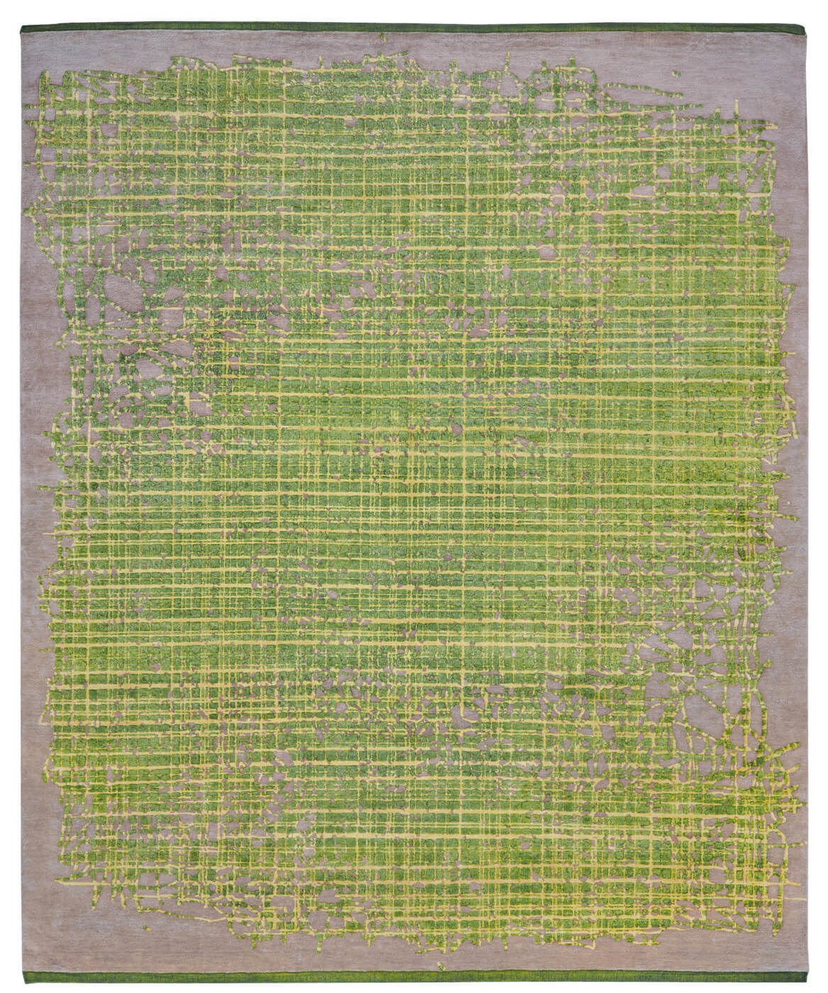 Tapis Grid Enjoy Vert Gris