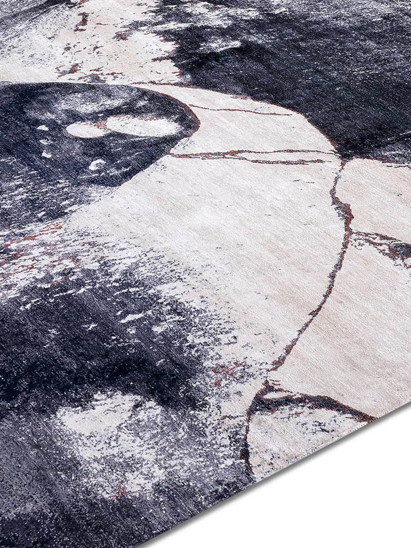 Tapis Noir No. 01 Original sur Blanc