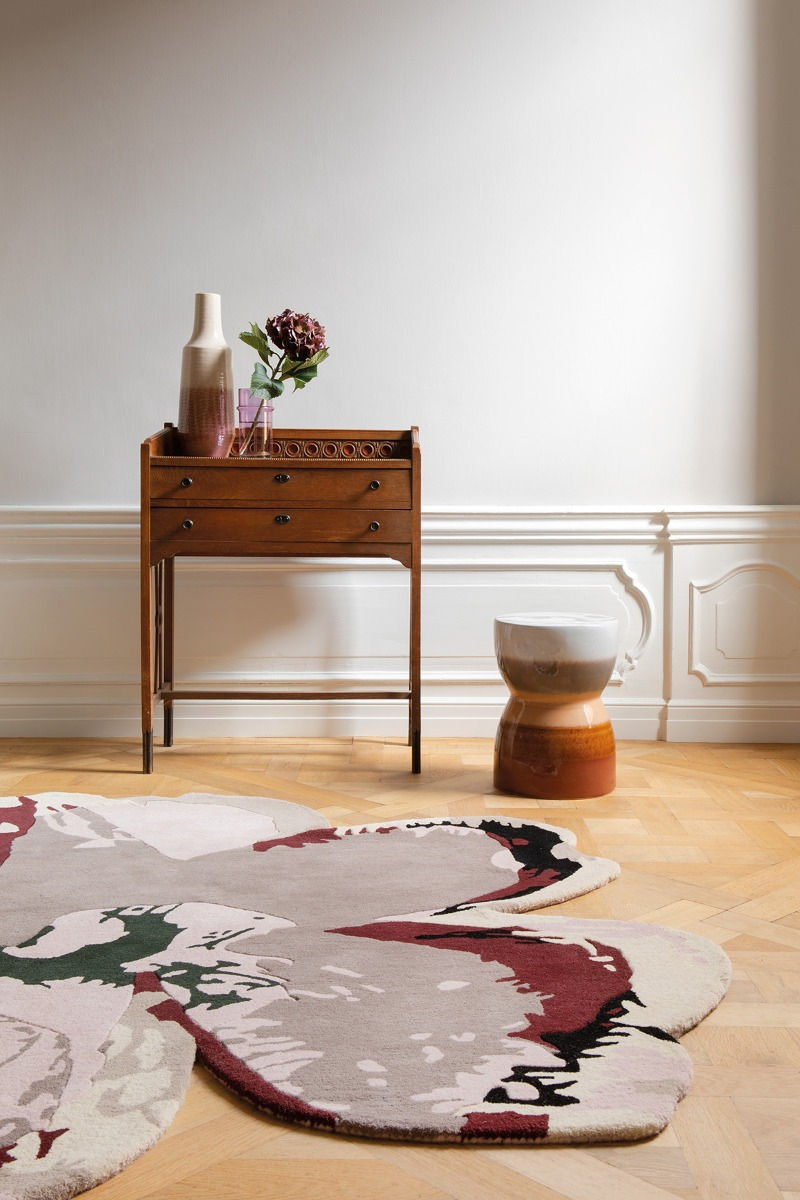 Tapis en forme Magnolia Bourgogne