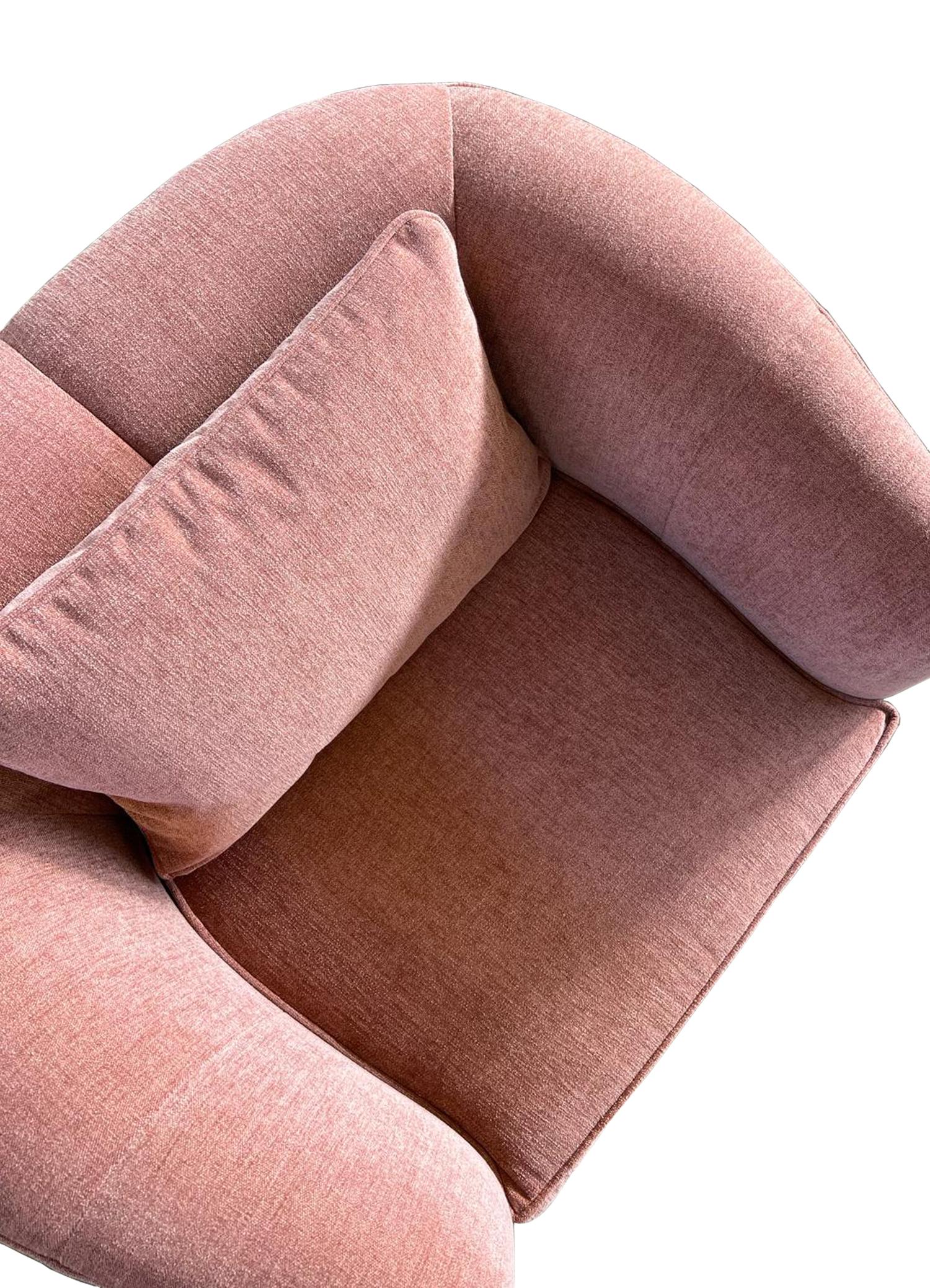 Petit fauteuil Gaia rose poudré