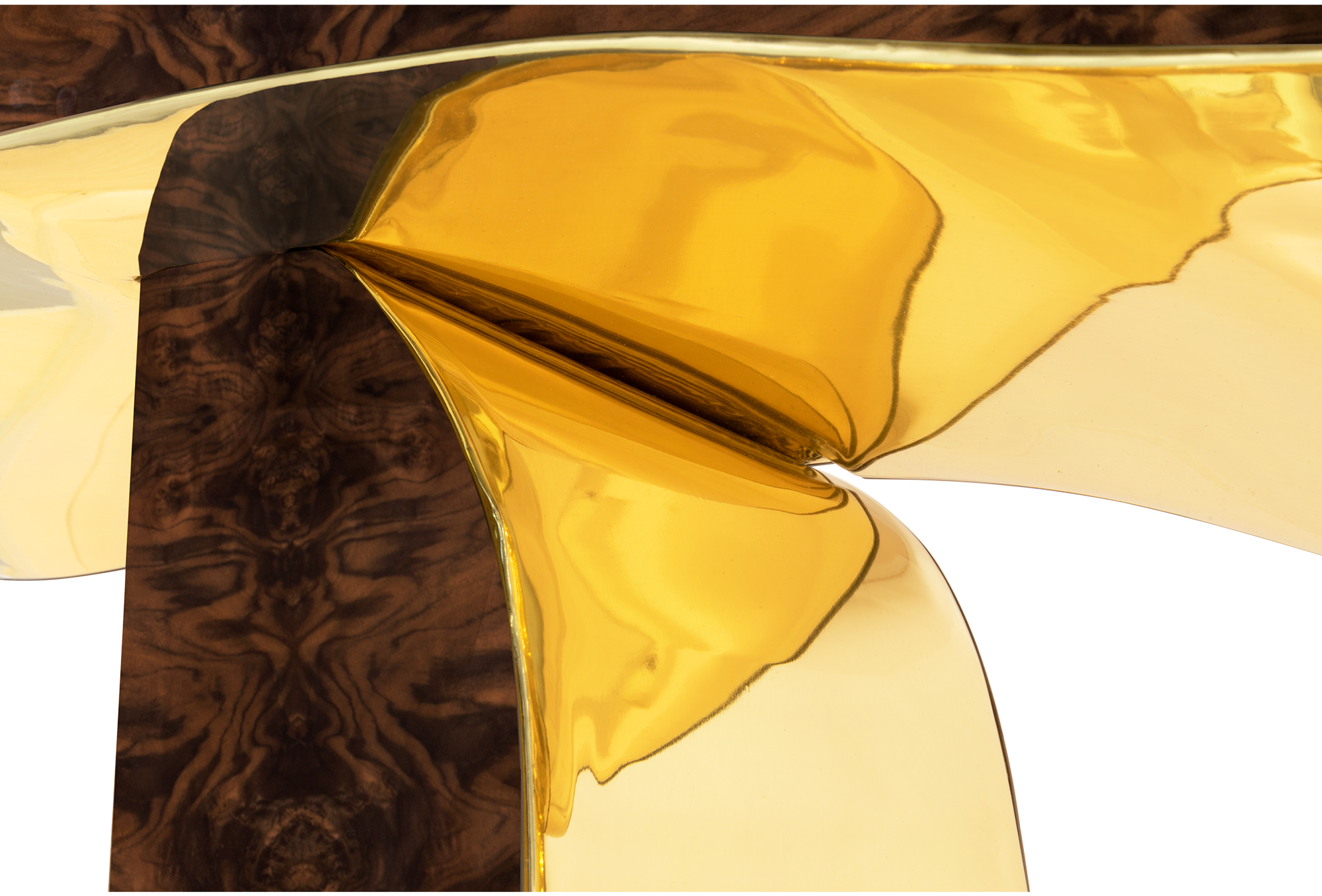 Console en Noyer Fissure