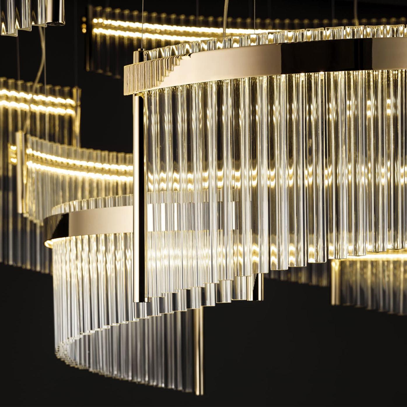 Lustre en Verre de Murano à Prismes