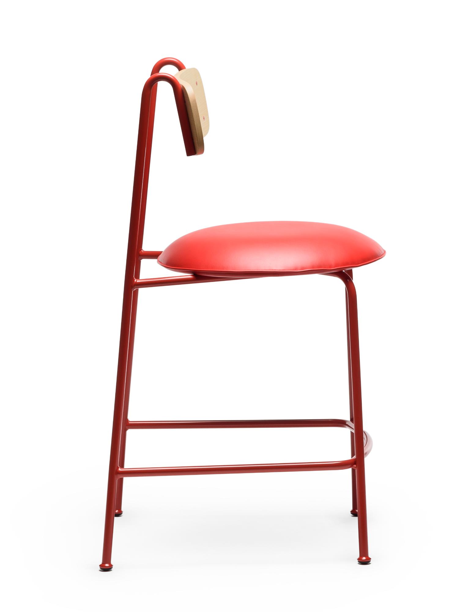 Chaise de Bar Lena SG-65 Frêne Rouge