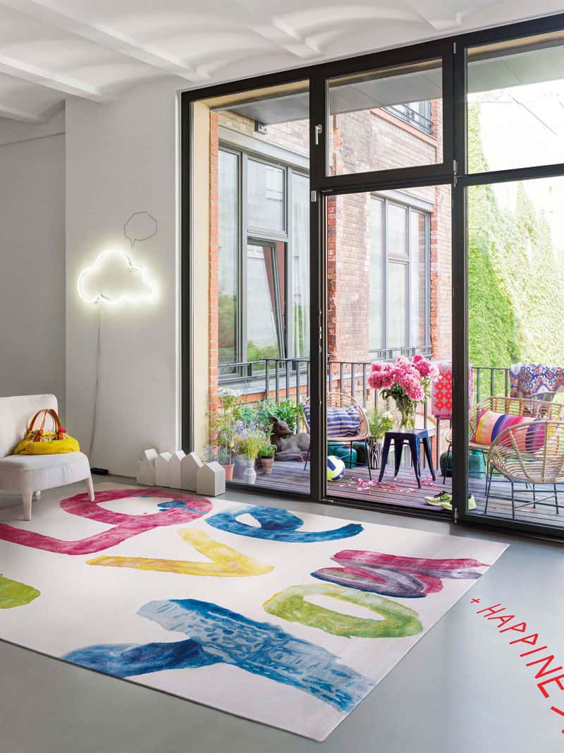 Tapis noué main I Love You Luxe
