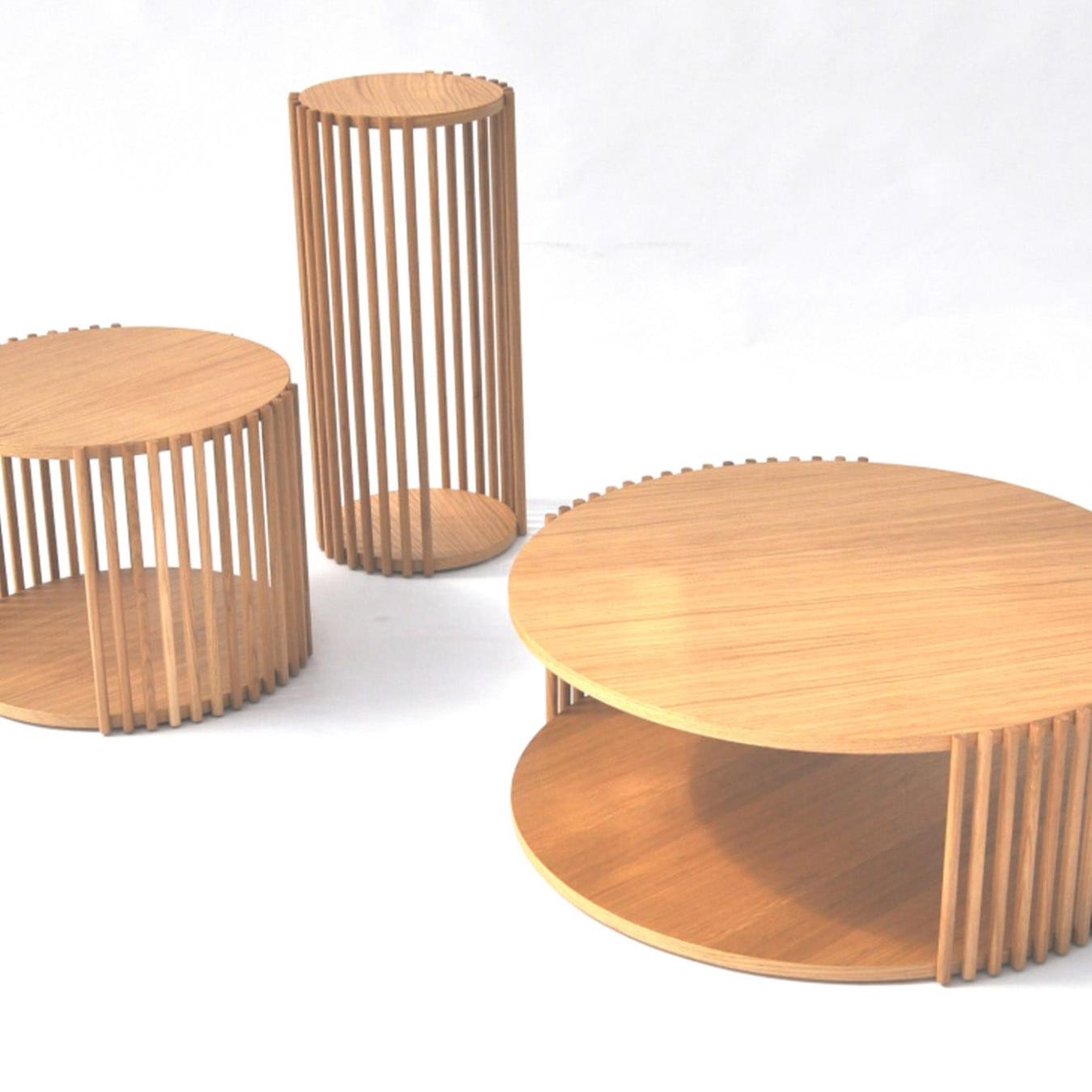 Grande Table Basse Élégante en Chêne Rouvre