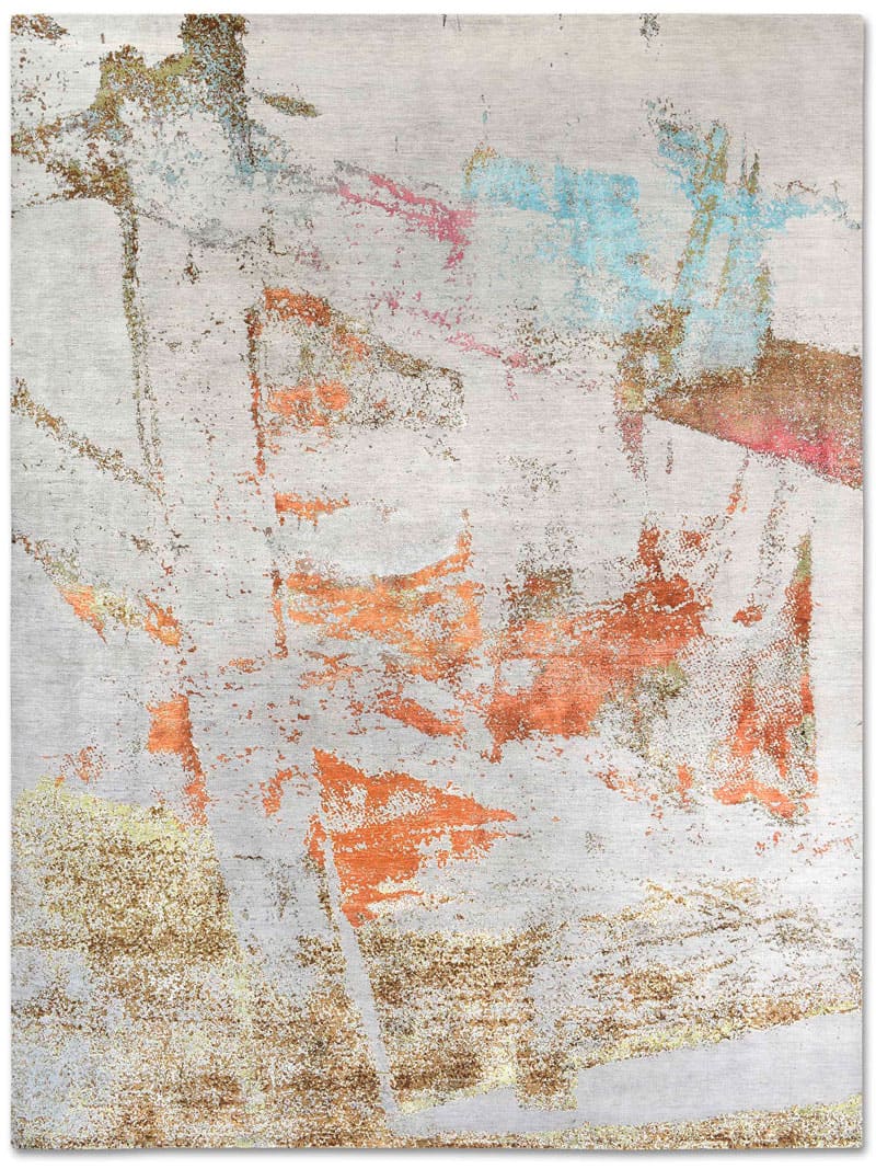 Tapis Arizona No. 02 Original sur Gris Clair