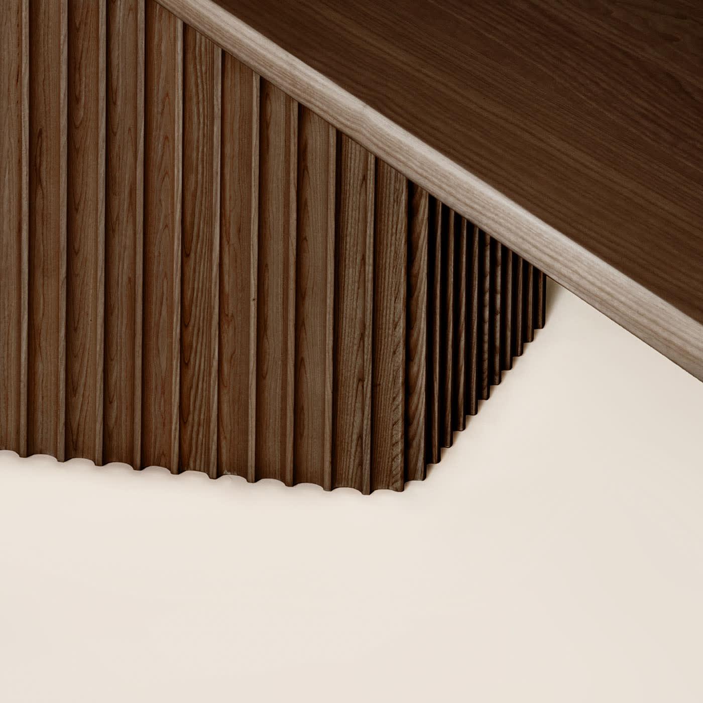Table Basalto en Frêne Marron