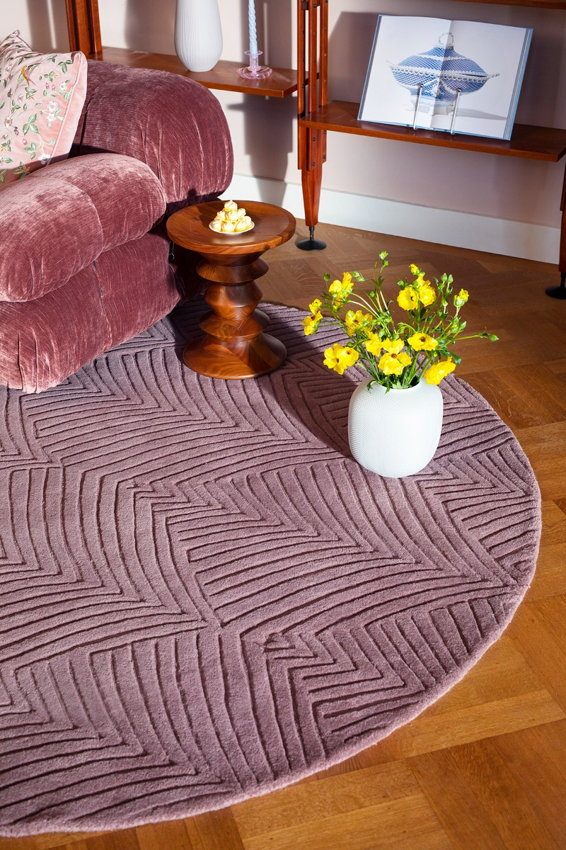 Tapis rond Folia Vison
